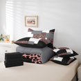 thumbnail image 5 of YST Black Striped 7 Pcs Comforter Set for Teens Youth,Geometric Bedding Sets Full,Leopard Texture Bed in A Bag,Abstract Art Reversible Bed Sets with Sheet Set Microfiber, 5 of 5