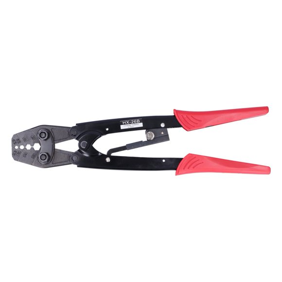 HLONK Ratchet Terminal Crimper Wire Crimping Pliers Manual Tools 625mm AWG10-4 HX26B High Carbon Steel + PVC Enhanced Grip Comfort Long Service Life