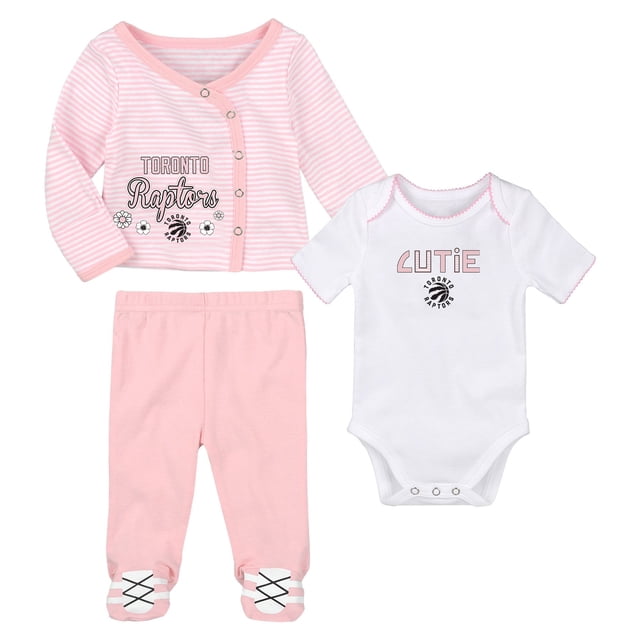 Newborn Toronto Raptors Team Cutie Bodysuit, Shirt, and Pants Set - Size 6 Months