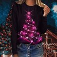 thumbnail image 1 of Jienlioq T-Shirts de Noël Grande Taille Mode pour Femmes à Col Rond à Manches Longues Imprimé Décontracté T-Shirt Blouse Hauts, 1 of 5