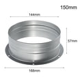thumbnail image 4 of 1pc 75-250mm Adapter Flange Connection Metal Vent Pipe Fitting Wall Air Pipe Hose Flange Adapter For Ventilation Systems, 4 of 9