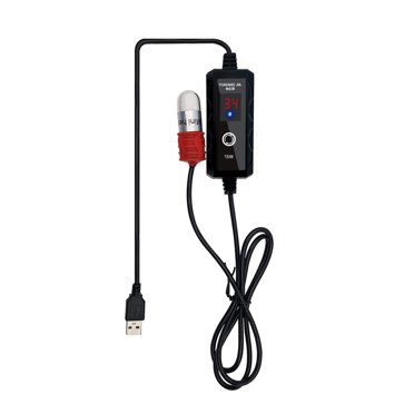 USB Small Fish Tank Heater Heating Tool External Small Submersible Aquarium Heater Temperature Controller 10W