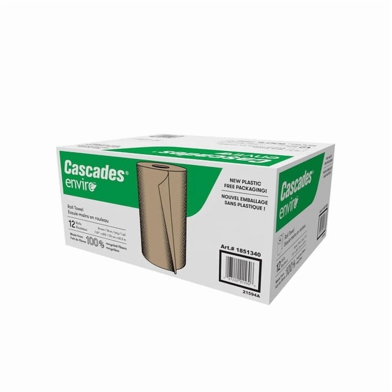 Cascades Enviro Brown Paper Towel Rolls – 24 Pack |