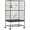 Dark Gray, variant on PawHut 52" Steel Bird Cage with Rolling Stand, White