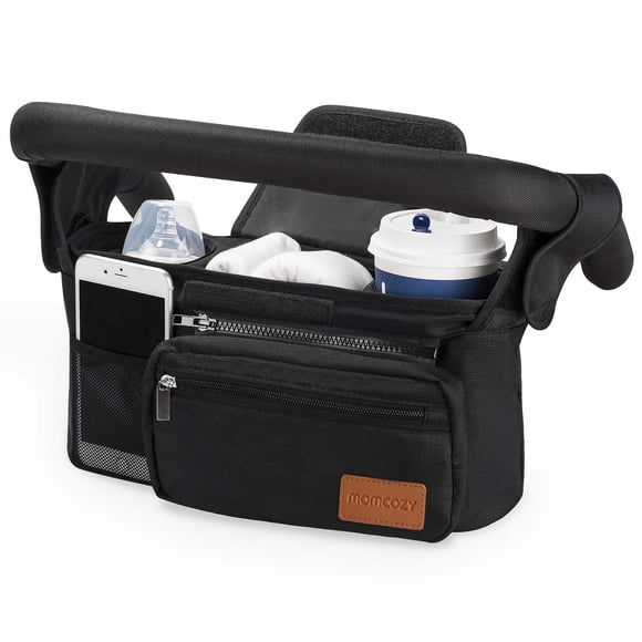 Momcozy Universal Baby Stroller Organizer, 2 Insulated Cup Holder, Fits Most Strollers