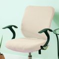thumbnail image 2 of Elastic Office Chair Seat Covers Stretchable Chair Slipcover Cream, 2 of 8