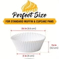 thumbnail image 4 of 200pcs Disposable White Paper Baking Cups - 5x3cm Cupcake Liners for Muffins & Mini Cakes, Essential Kitchen Accessories, 4 of 5