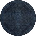 thumbnail image 1 of Ahgly Company Tapis d'Intérieur Ronds Abstraits Bleus Abstraits pour Aire, 4 Pieds Rond, 1 of 6