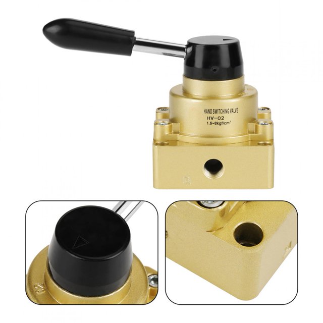 Pneumatic Hand Lever Valve,HV-02 PT 1/4" Port Hand Pneumatic Valve Hand Lever Valve Superior Craftsmanship