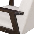 thumbnail image 3 of CorLiving Greyson Mid-Century Modern Solid Wood Frame Upholstered Cushion Indoor Armchair, 3 of 9