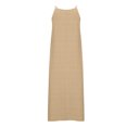 thumbnail image 4 of Penkiiy Robes Maxi pour Femmes 2024 Robe Longue à Bretelles Spaghetti Unie à Col Montant Sans Manches Robes d'Été Fendue à Bretelles Robe Fluide L Kaki, 4 of 5