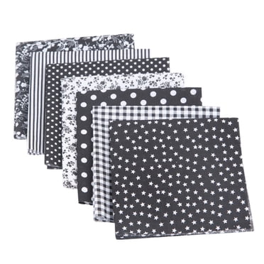 jovati 7PCS Cotton Craft Fabric Bundle Patchwork Squares Quilting Sewing Patchwork DIY