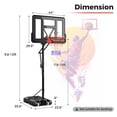 thumbnail image 3 of Gymax Système de Panier de Basketball Portable avec Réglage Facile de la Hauteur de 7,9 à 10 Pi, 3 of 9