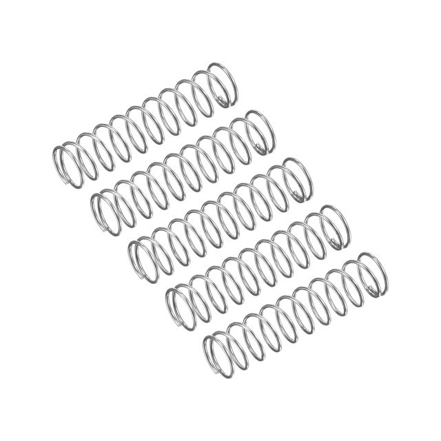 Unique Bargains Compression Spring, 5 Pack 304 Stainless Steel, 5mm OD, 0.4mm Wire, 20mm Length