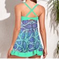 thumbnail image 4 of Birdeem Womens Two Pieces Sets Backless Split Swimsuit with Chest Pad Print Swimwear, 4 of 4
