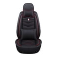 thumbnail image 2 of Maidao 2pcs Car Seat Cover Front Seats Only for Honda for Ridgeline 2006-Present 2 Seats Leather Airbag Compatible Water Resistant Front Set Cushion Protector Black and Red, 2 of 4