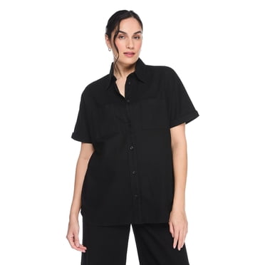 Chemise de camp en mélange de lin George pour femmes