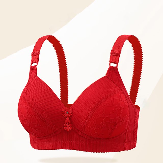 Weiqiqre Bras for Women Back Fat Smoothing Bra Lace Underwire Full Coverage Padded Bras with Support
