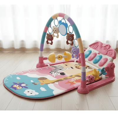 LivinVeluris Baby Deluxe 2-in-1 Piano Play Gym & Activity Mat for Tummy Time, Newborns & Infants