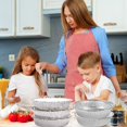 thumbnail image 2 of 50 Count 9 Inch Disposable Round Aluminum Foil Pans with Cardboard Lids  Great For Baking  Cooking  Storage  and Reheating(Cardboard Lids), 2 of 7