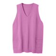 thumbnail image 4 of IMENGL Chandail Sans Manches Confortable à Poche, Col en v, Rose 3TG, Taille g-4TG, 4 of 6