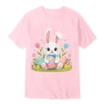 thumbnail image 4 of MIASHUI T-Shirts Graphiques de Pâques pour Garçons Manches Courtes Décontractées Douces Hauts Colorés pour Enfants Rose, 12-13 Ans, 4 of 4