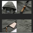 thumbnail image 3 of SHIXIAOO Veste Homme Automne et Hiver à Capuche Détachable Haut Mince Extérieur 3x Veste Doublée, 3 of 5
