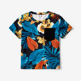 thumbnail image 2 of PatPat Family Matching Floral Panel T-shirt and Floral Ruched Drawstring Side Strap Dress Sets, 2 of 5