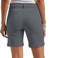 thumbnail image 4 of CFLVAEK Shorts pour Femmes Shorts en Sergé Extensible Taille Fine à Enfiler Coupe Régulière Shorts de Randonnée Été Décontractés avec Poches en Liquidation Gris Foncé S, 4 of 9