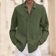 thumbnail image 2 of Kcodviy Homme Été Uni Décontracté Dragon Homme Grande Taille Chemise Ample une Manche Justaucorps Homme Col Rabattu Chemises de Pyjama Homme Manche Courte Chemise à Manches Longues, 2 of 5