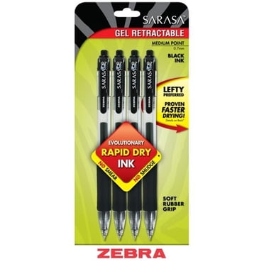Zebra Sarasa Stylos Gel Rétractables, Pointe Fine, 0.7 mm, Couleurs d'Encre Assorties, Lot de 10