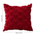 thumbnail image 3 of Aodebiao Red and White Heart Pattern Valentine's Day Decorative Pillow Covers Set, Soft Polyester Square Throw Pillowcase with Hidden Zipper for Sofa Couch Living Room Home Decor, 18 x 18 Inch, 3 of 6