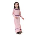 thumbnail image 4 of GDREDA Robe Soleil Fille Été Fille Contraste de Couleurs Manches Longues Robe Jupe Longue Fille Rose,10-11 Ans, 4 of 9