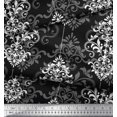 thumbnail image 2 of Soimoi Viscose Chiffon Fabric Filigree Damask Print Fabric by Yard 42 Inch Wide, 2 of 3