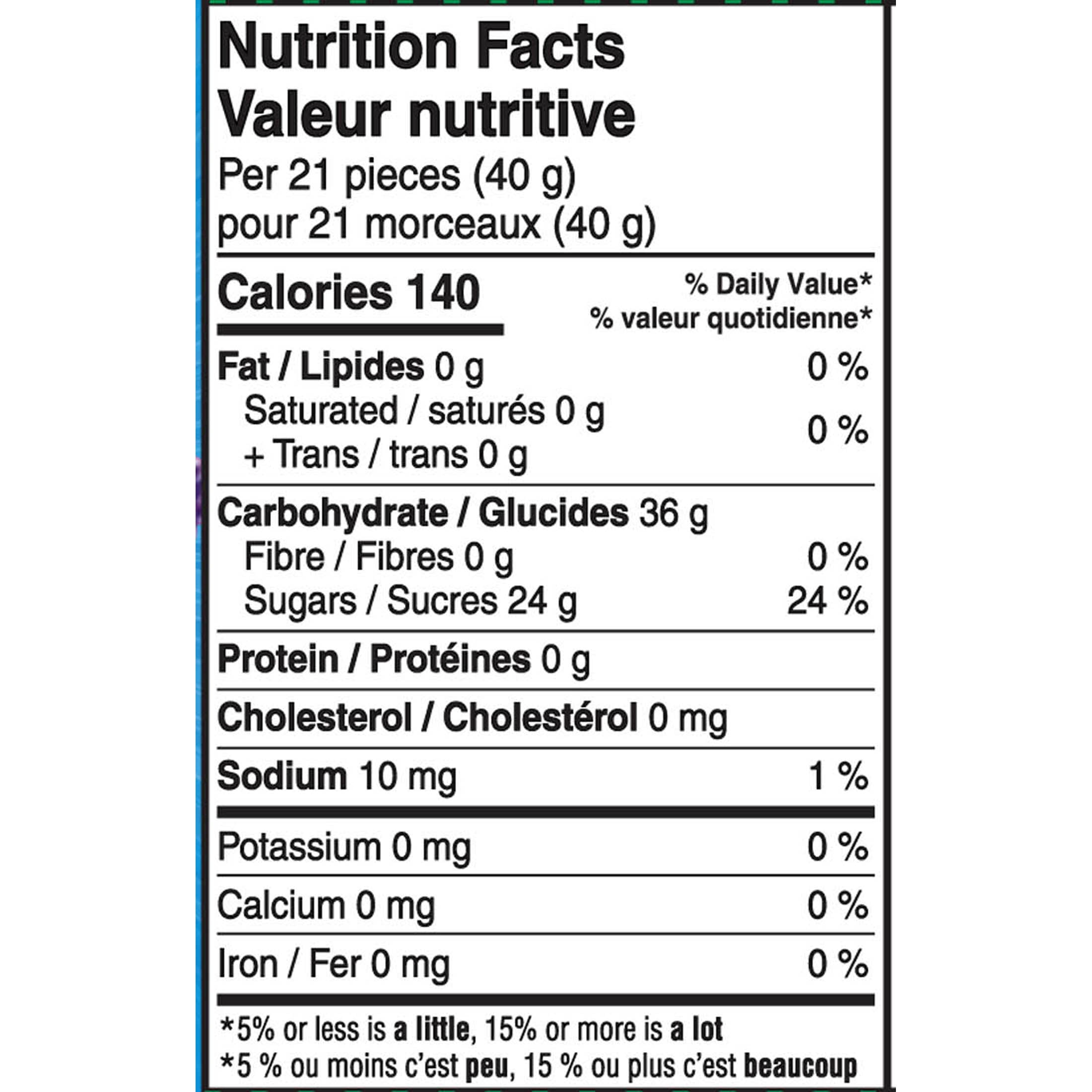Bonbons a macher Mike and Ike Explosion de Baies Sauvage 120g Sans Gras Sans Gluten