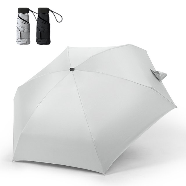 6 Ribs Mini Travel Golf Umbrella Lightweight Folding Umbrella UV Protection Umbrella for Sun Rain