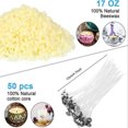 thumbnail image 3 of DIY Candle Making Kit Including Wax Jar Beeswax Wick Candle Box Spoon Etc, 3 of 8