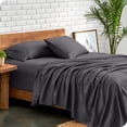 thumbnail image 2 of Bare Home Premium 1800 Collection Ensemble de Draps 4 Pcs, Très Grand, Gris Fer Forgé, 2 of 10