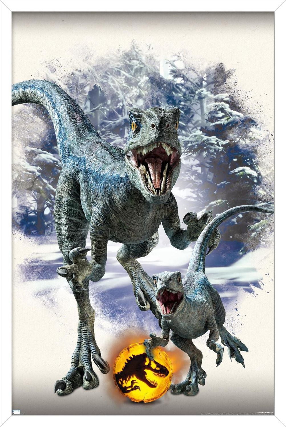 Jurassic World: Dominion - Blue and Beta Focal Wall Poster, 14.725" x 22.375" Framed