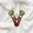 thumbnail image 2 of Christmas Letters Keychain 26 Letters Rhinestone Pendant, 2 of 8