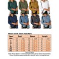 thumbnail image 2 of MAWCLOS Ladies Loose Curved Hem Denim Shirts Office With Pockets Tops Army Green M, 2 of 3