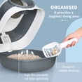 thumbnail image 4 of PawHut Cat Litter Box with Lid, Covered Litter Box w/ High Sides, White, 4 of 9