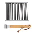 thumbnail image 3 of Hot Dog Roller BBQ Roller Rack for Grill Sausage Roller with Long Wood Handed, 3 of 8