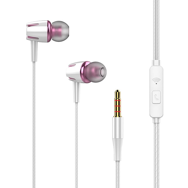 3 5mm Stereo InEar Wired Headphones with Microphone for Phone PC Laptop Tablet