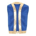 thumbnail image 1 of vastwit Mens Halloween Toad Vest Costumes Open Front Shiny Trim Waistcoat Cartoon Captain Cosplay Outfits Royal Blue S, 1 of 6