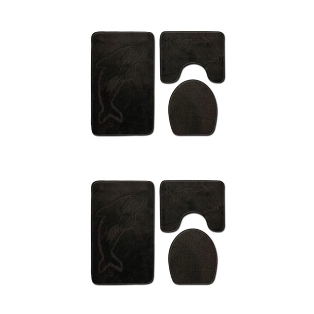 kurtrusly Tapis de Bain Absorbant en Polyester 3pcs pour Baignoire et Douche Facile à Installer Durable Antidérapant PJ210831-A004 2Set