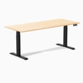 thumbnail image 1 of Desky Dual Hardwood Sit Stand Desk - Maple / 72 x 30 inches / Matte Black, 1 of 10