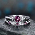 thumbnail image 1 of TopLLC Rings Women's Fashion Diamond Couple Jewelry 1 Pair Rings Set Size 6 Ring ring, 1 of 3