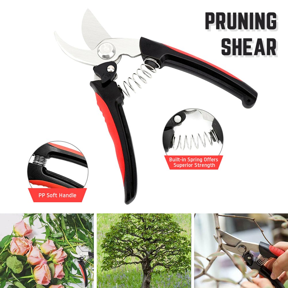 7” Bypass Pruning Shears Professional Sharp Tree Trimmers Secateurs Hand Garden Shears For Bonsai Cutters Loppers