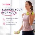 thumbnail image 2 of HolaHatha 2, 3, & 5 Lb Neoprene Dumbbell Free Hand Weight Set w/ Rack, Red/Blue, 2 of 10